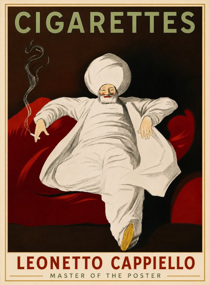 Leonetto Cappiello Cigarettes No6 - Poszter
