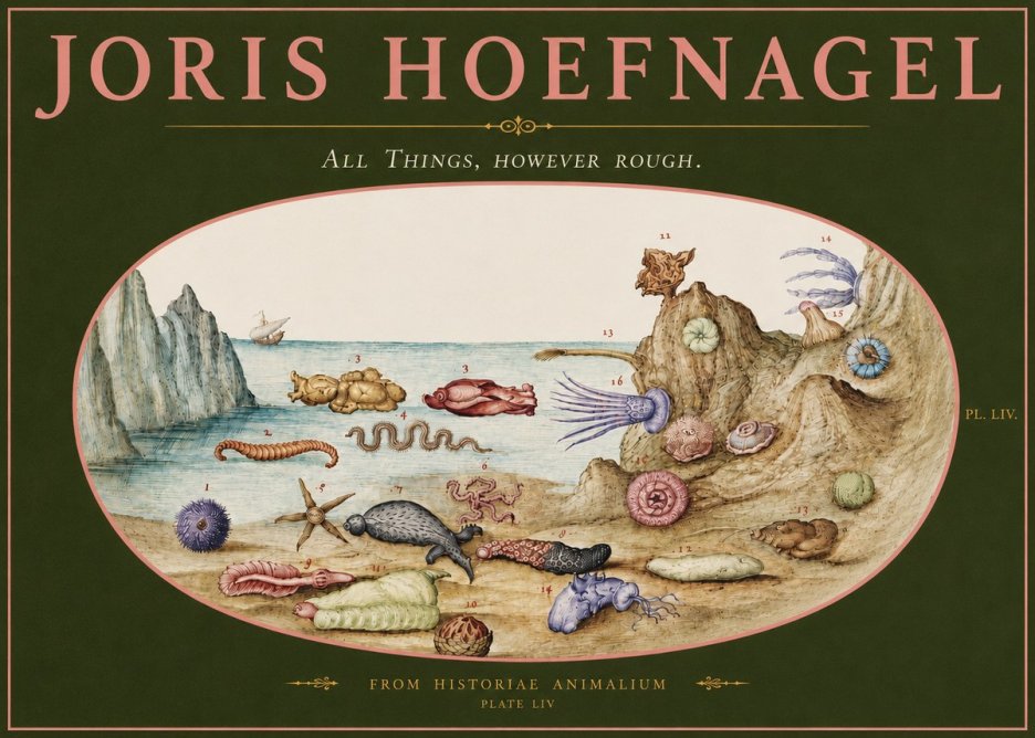 Joris Hoefnagel Totvs Echinvs Asper. Plate Liv No5 - Poszter