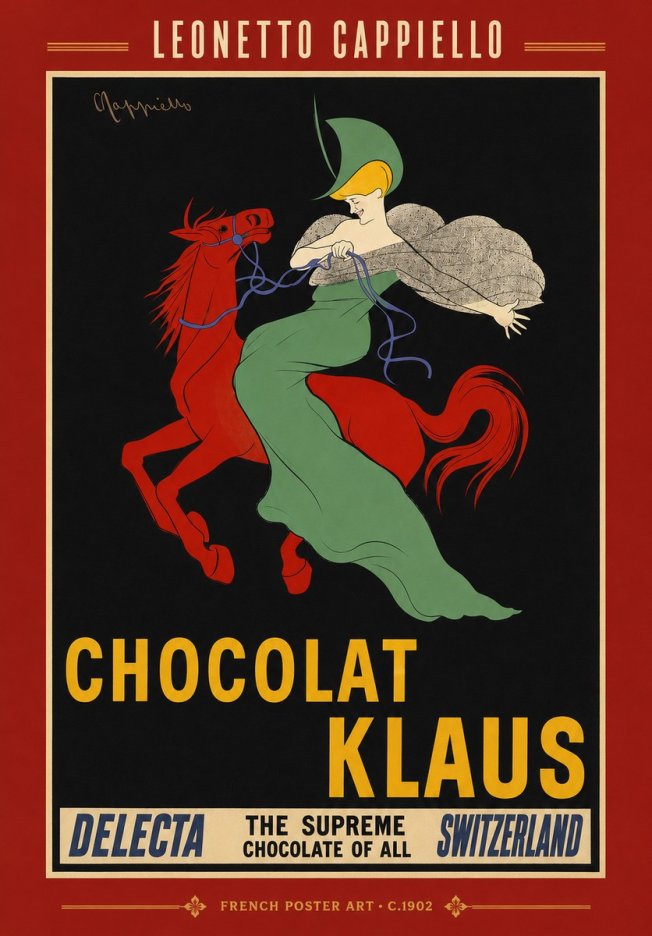 Leonetto Cappiello Chocolat Klaus No2 - Poszter