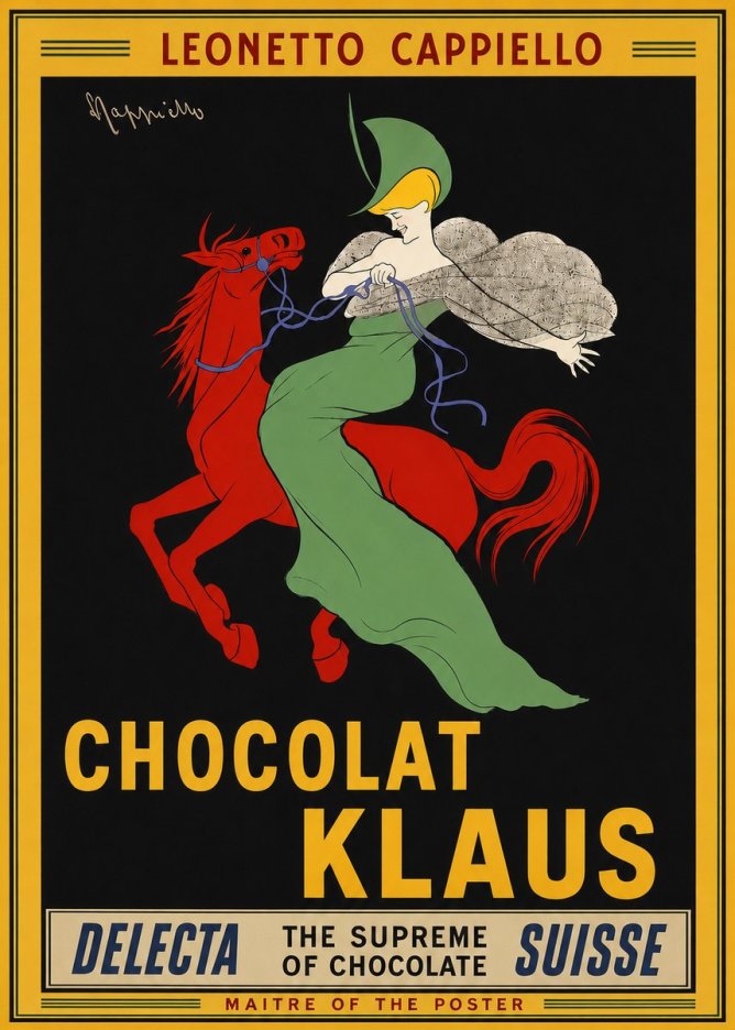 Leonetto Cappiello Chocolat Klaus No4 - Poszter