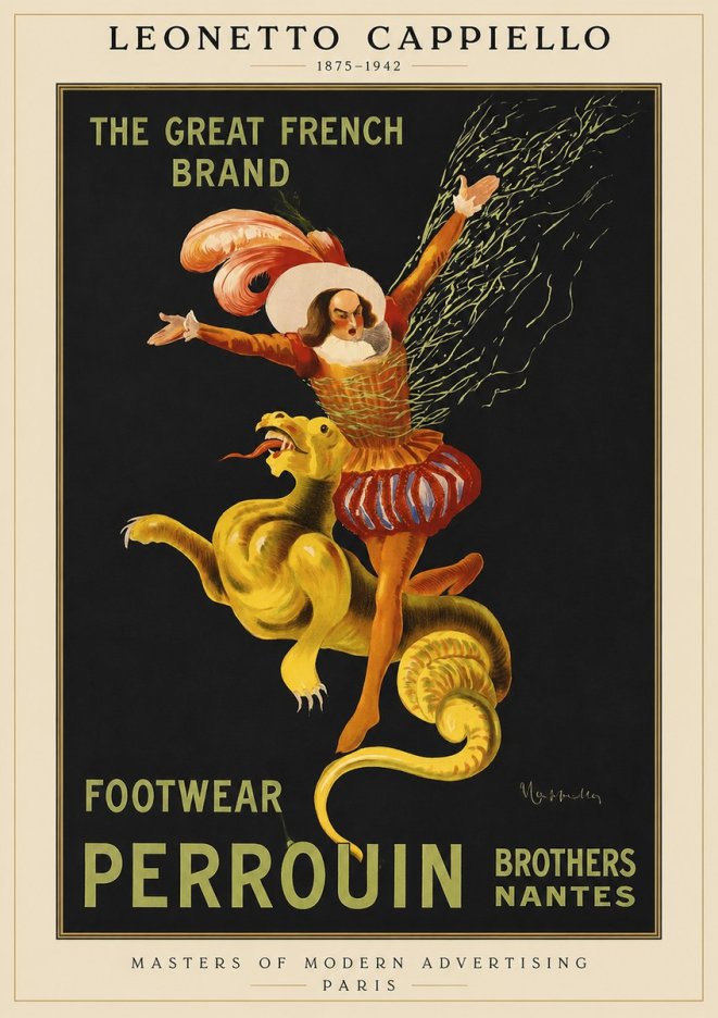 Leonetto Cappiello Footwear Perrouin No1 - Poszter