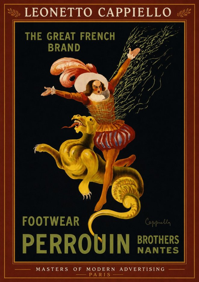 Leonetto Cappiello Footwear Perrouin No2 - Poszter