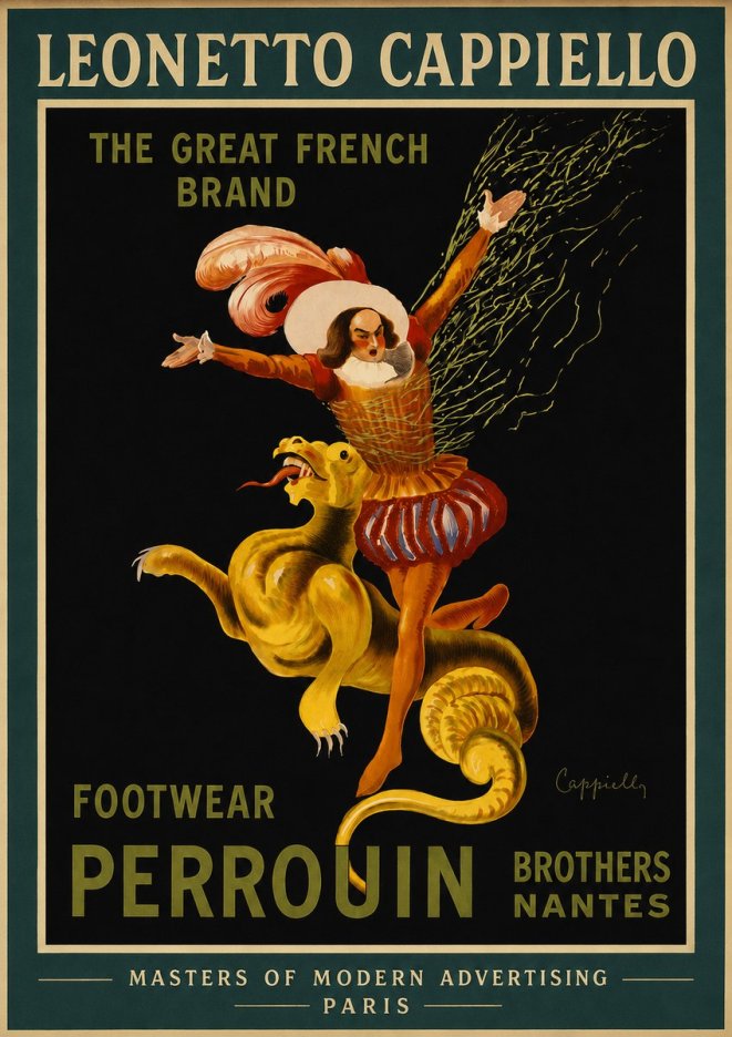 Leonetto Cappiello Footwear Perrouin No4 - Poszter