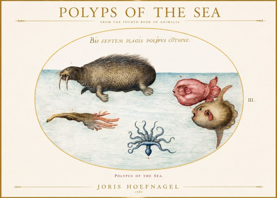 Joris Hoefnagel Polyps of the Sea No1 - Poszter