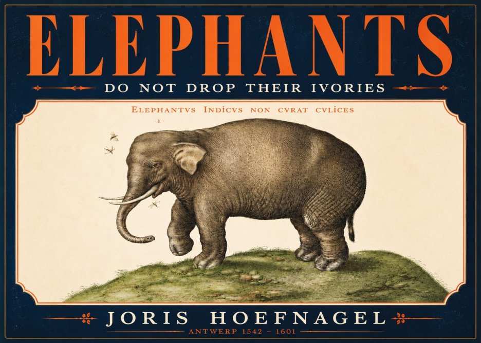 Joris Hoefnagel Elephant Does Not Drop Its Ivories No4 - Poszter