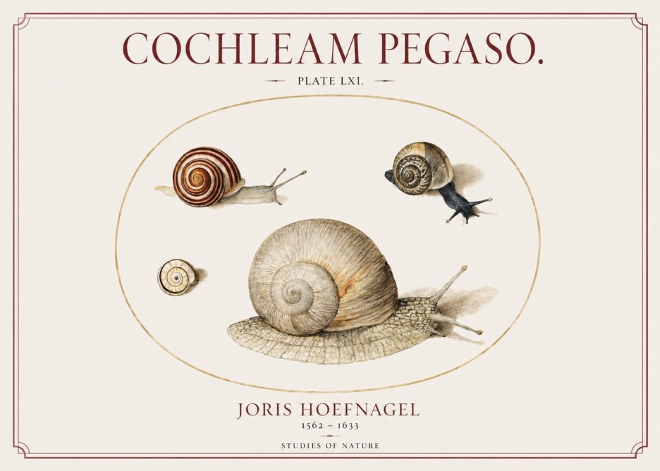 Joris Hoefnagel The Four Snails No2 - Poszter