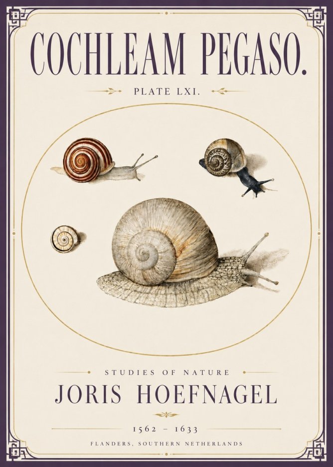 Joris Hoefnagel The Four Snails No5 - Poszter