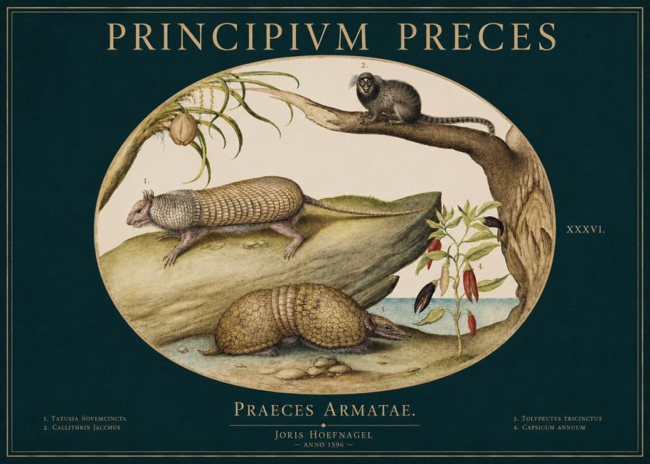 Joris Hoefnagel Praeces Armatae. No3 - Poszter