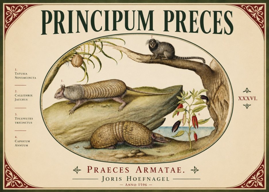 Joris Hoefnagel Praeces Armatae. No6 - Poszter
