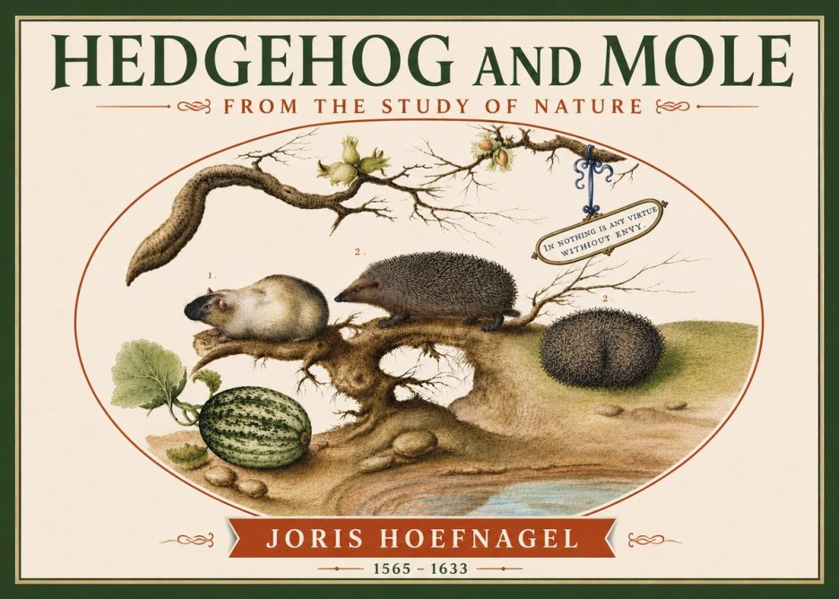 Joris Hoefnagel Hedgehog and Mole No6 - Poszter