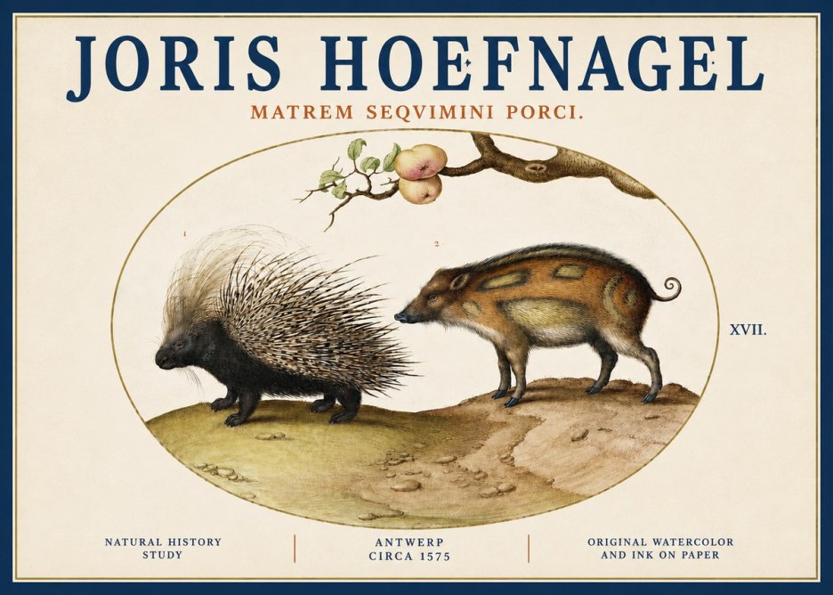 Joris Hoefnagel Matrem Seqvimini Porci. No3 - Poszter