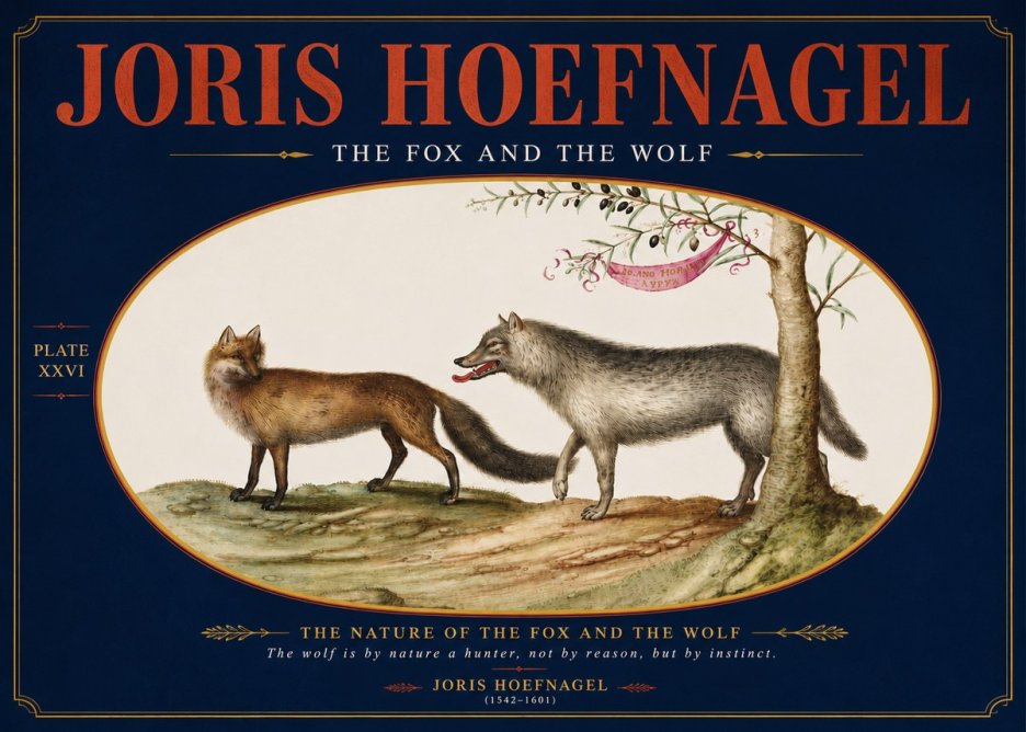 Joris Hoefnagel The Fox and the Wolf No4 - Poszter