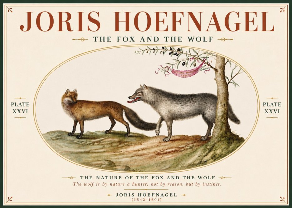 Joris Hoefnagel The Fox and the Wolf No6 - Poszter