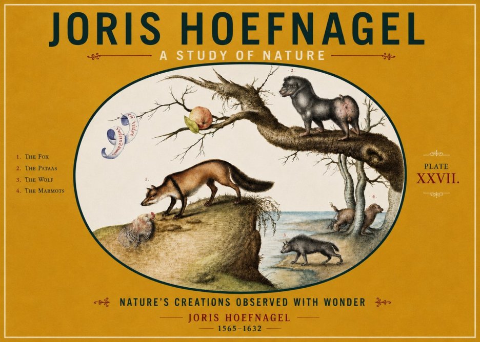 Joris Hoefnagel A Study of Nature - Plate Xxvii No4 - Poszter