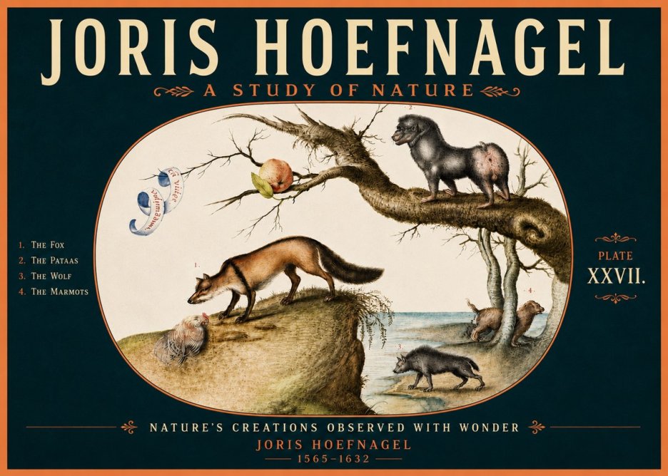 Joris Hoefnagel A Study of Nature - Plate Xxvii No5 - Poszter