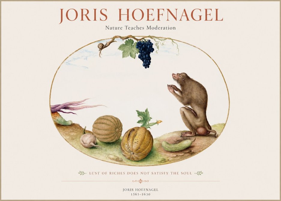Joris Hoefnagel Nature Teaches Moderation No1 - Poszter