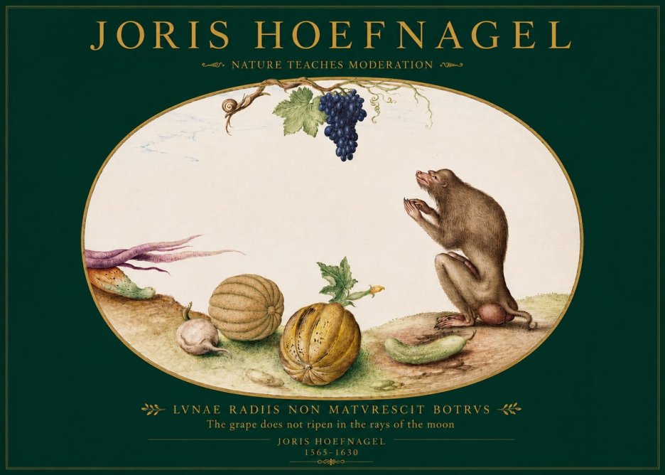 Joris Hoefnagel Nature Teaches Moderation No2 - Poszter