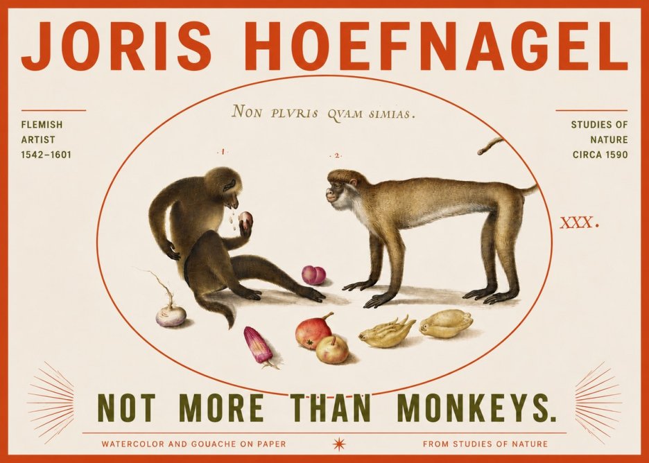 Joris Hoefnagel Not More Than Monkeys No4 - Poszter