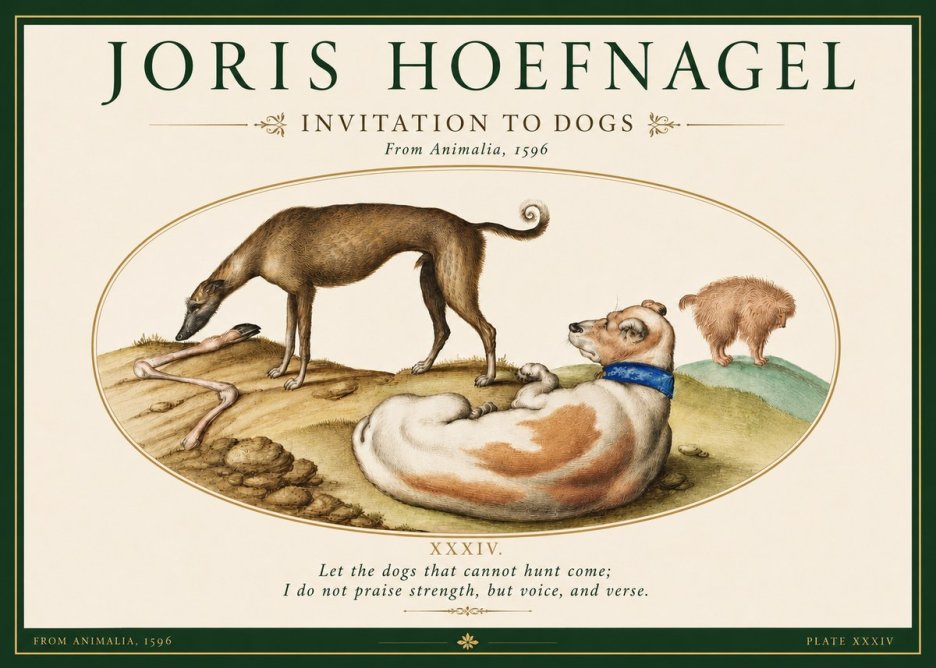 Joris Hoefnagel Invitation to Dogs No3 - Poszter