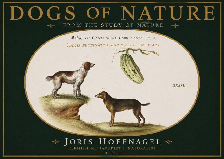 Joris Hoefnagel Canis Festinas Caecos Parit Catulos No4 - Poszter