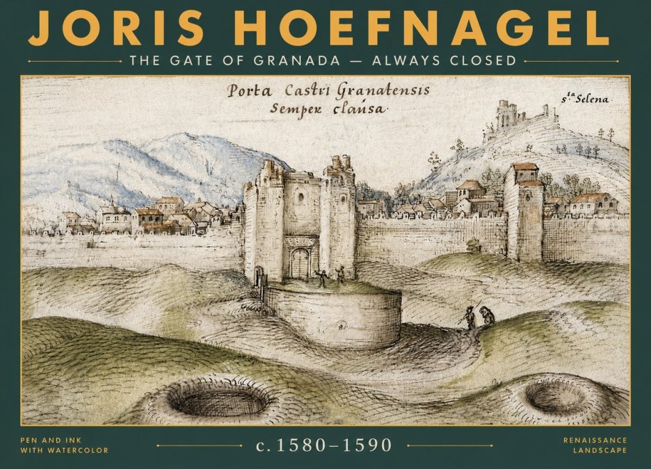 Joris Hoefnagel The Gate of Granada - Always Closed No5 - Poszter