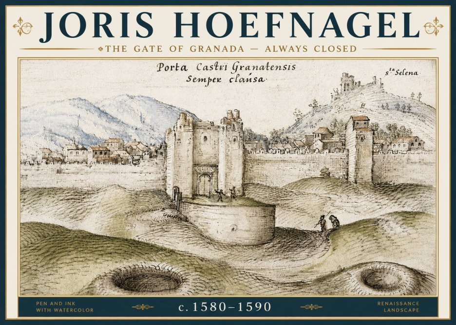 Joris Hoefnagel The Gate of Granada - Always Closed No6 - Poszter