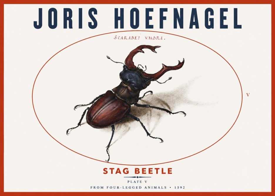 Joris Hoefnagel Stag Beetle No3 - Poszter
