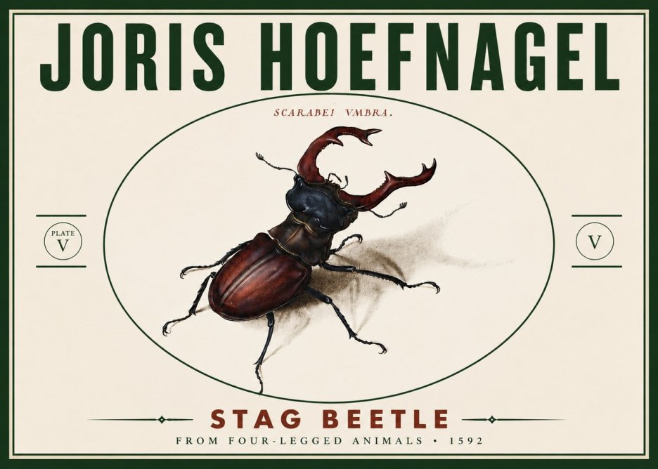 Joris Hoefnagel Stag Beetle No6 - Poszter