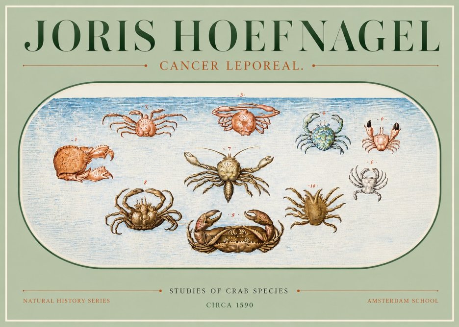 Joris Hoefnagel Cancer Leporeal. No3 - Poszter