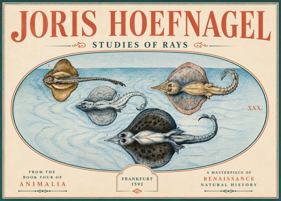 Joris Hoefnagel Rays and Skates No6 - Poszter