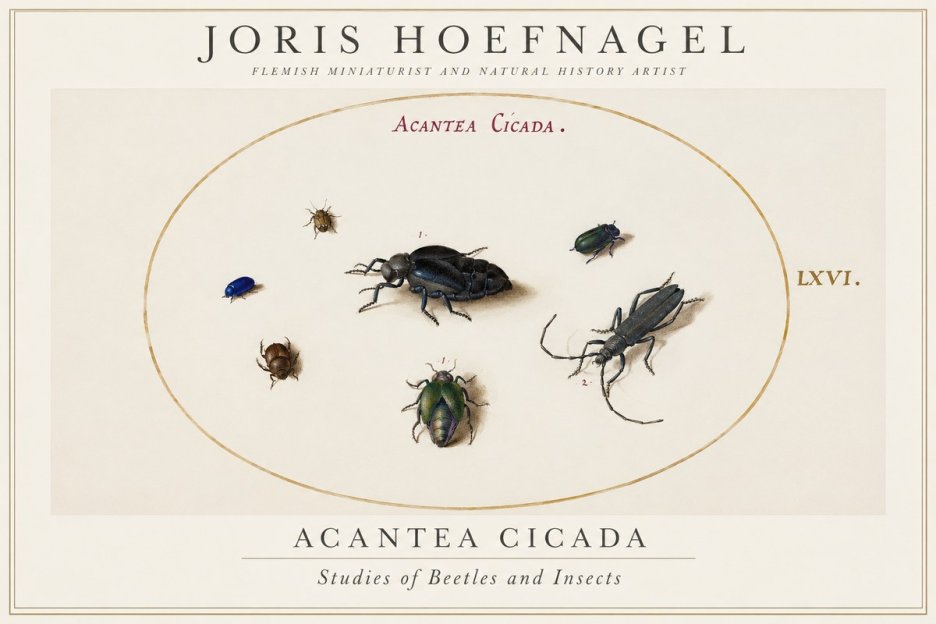 Joris Hoefnagel Acanthia Cicada No2 - Poszter