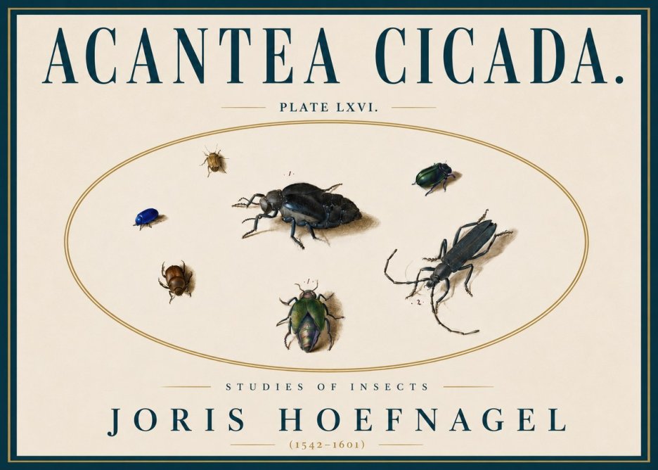 Joris Hoefnagel Acanthia Cicada No6 - Poszter