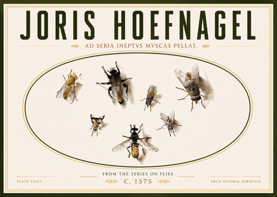 Joris Hoefnagel From the Series on Flies - Plate Lxvii. No4 - Poszter