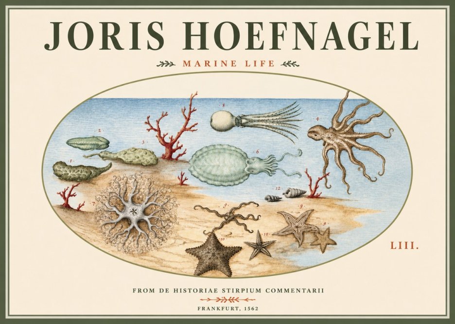 Joris Hoefnagel Marine Life No3 - Poszter