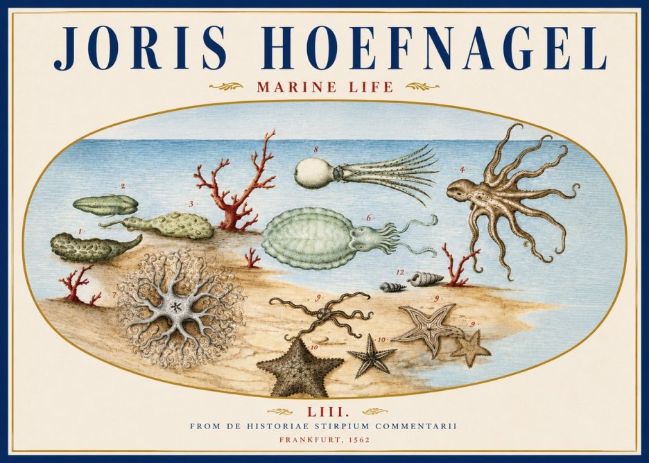 Joris Hoefnagel Marine Life No4 - Poszter