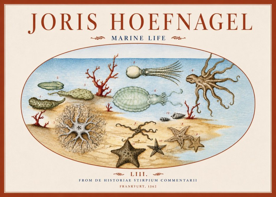 Joris Hoefnagel Marine Life No6 - Poszter