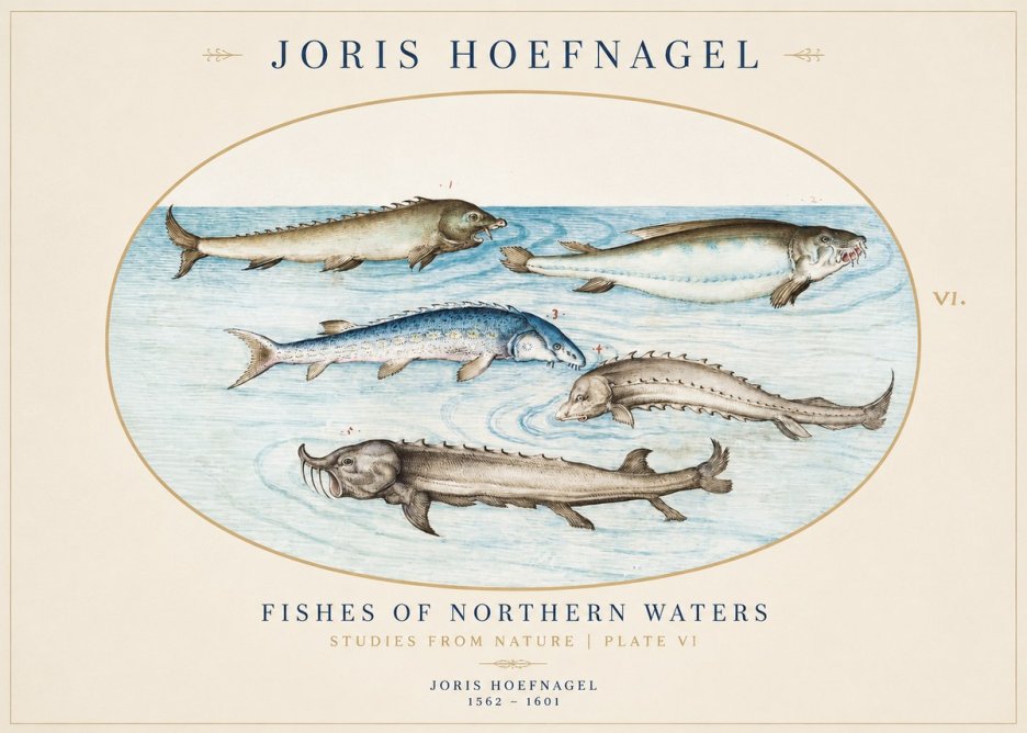 Joris Hoefnagel Fishes of Northern Waters No1 - Poszter