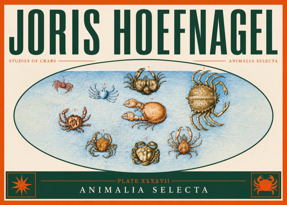 Joris Hoefnagel Studies of Crabs No4 - Poszter