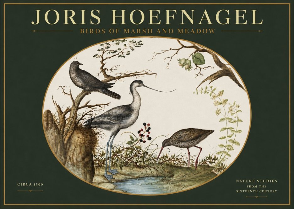 Joris Hoefnagel Birds of Marsh and Meadow No2 - Poszter