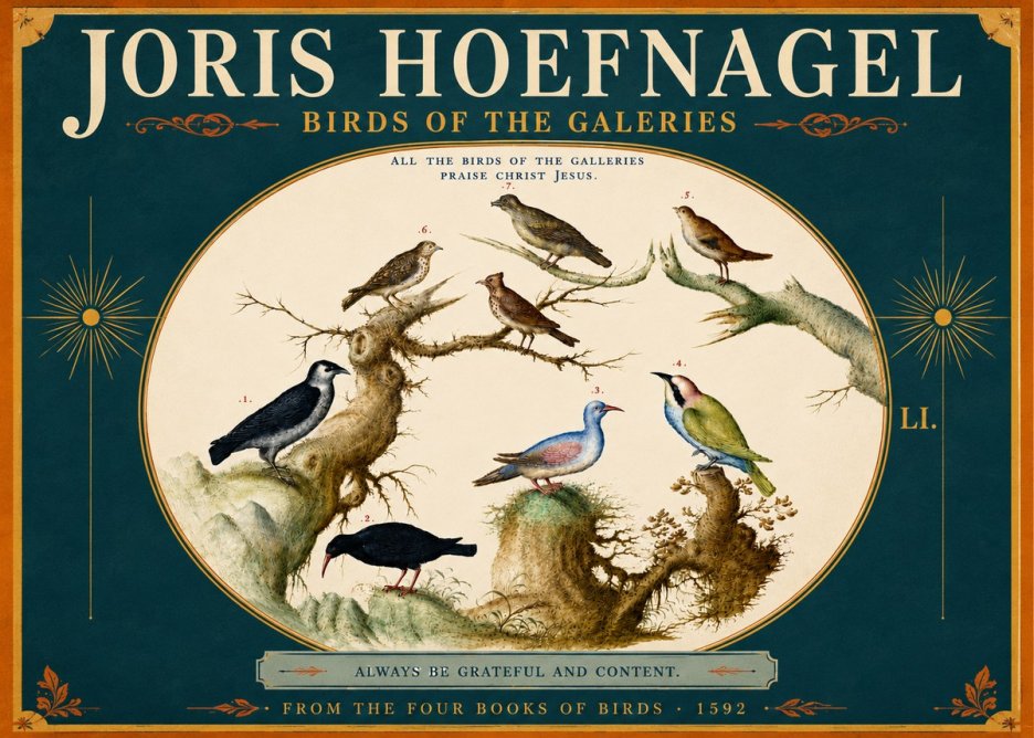 Joris Hoefnagel Birds of the Galeries No5 - Poszter