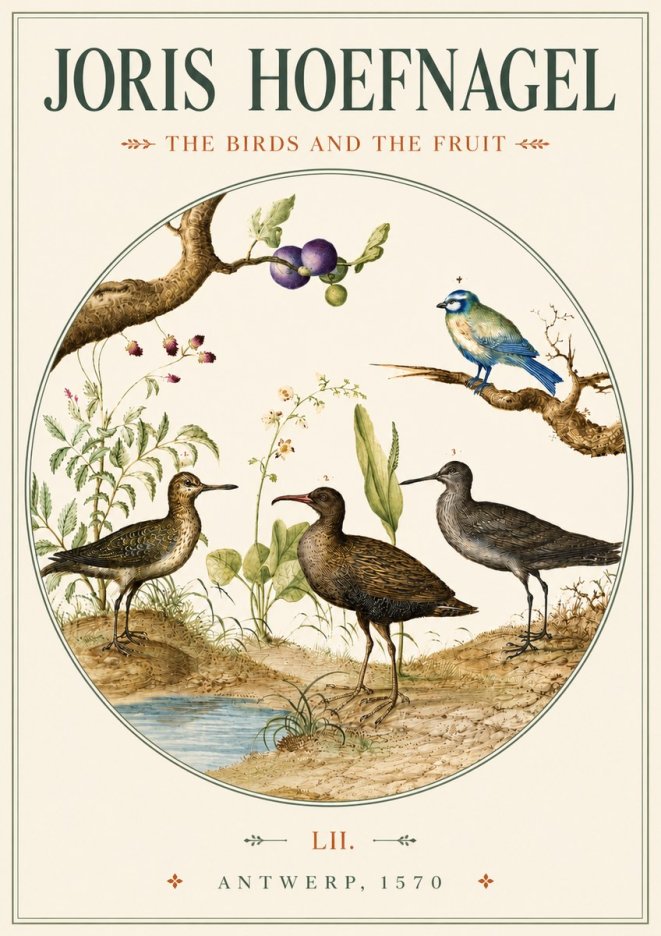 Joris Hoefnagel The Birds and the Fruit No3 - Poszter