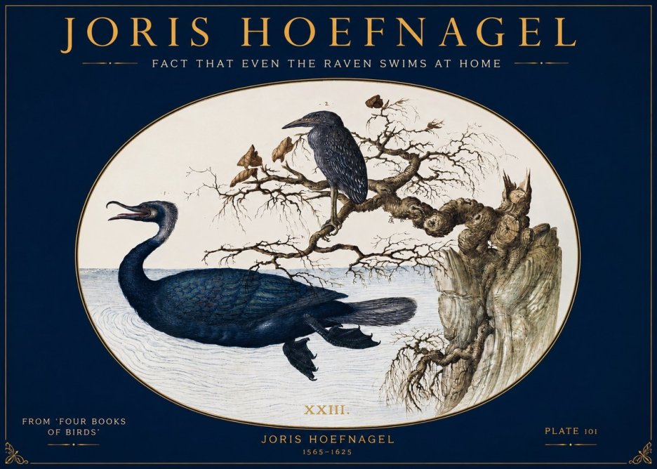Joris Hoefnagel Fact That Even the Raven Swims at Home No2 - Poszter