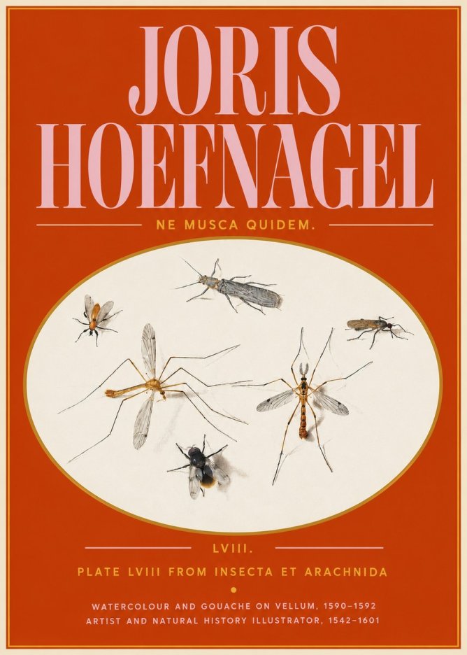 Joris Hoefnagel Plate Lviii from Insecta Et Arachnida No5 - Poszter