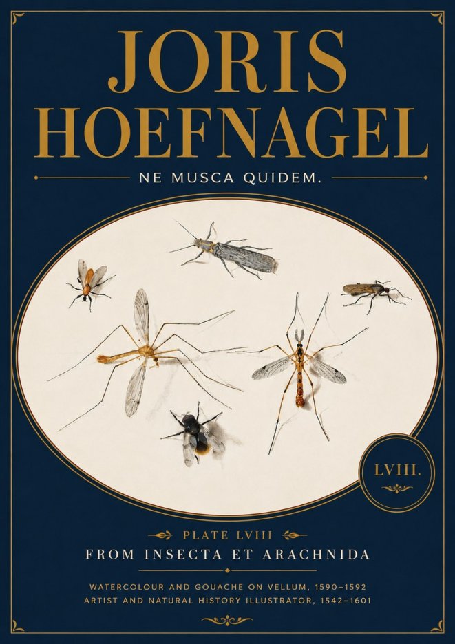Joris Hoefnagel Plate Lviii from Insecta Et Arachnida No6 - Poszter