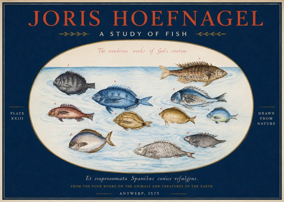 Joris Hoefnagel A Study of Fish No2 - Poszter