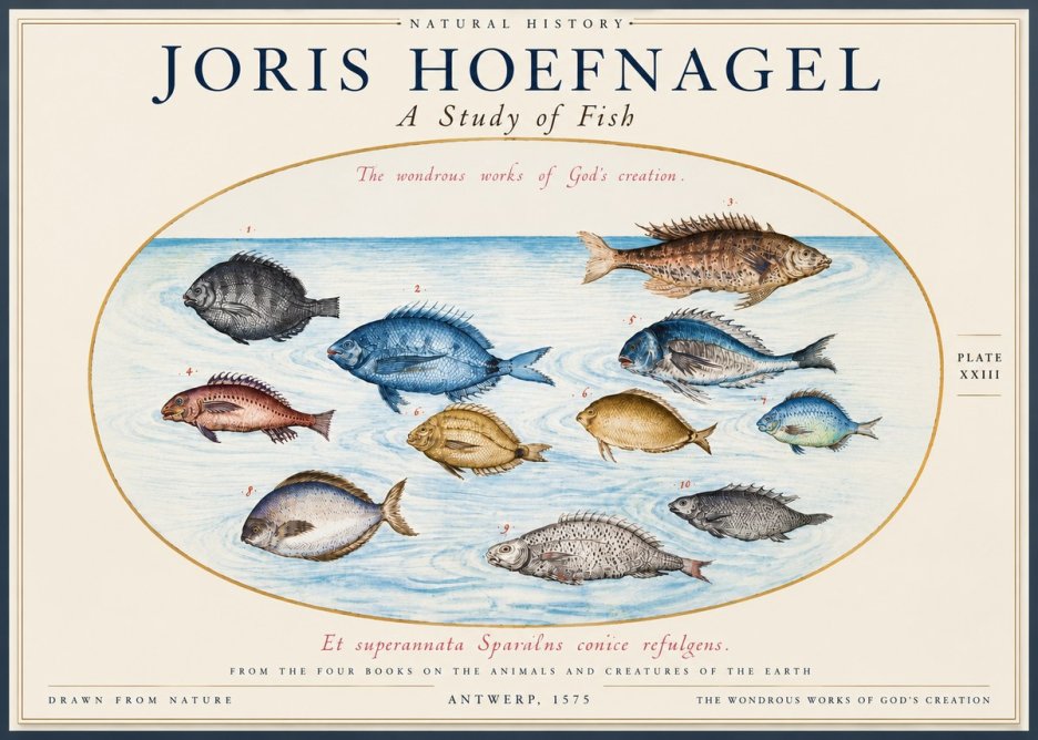 Joris Hoefnagel A Study of Fish No6 - Poszter
