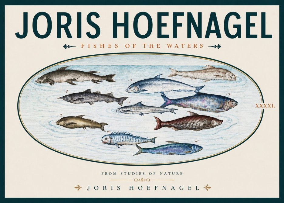 Joris Hoefnagel Fishes of the Waters II No5 - Poszter