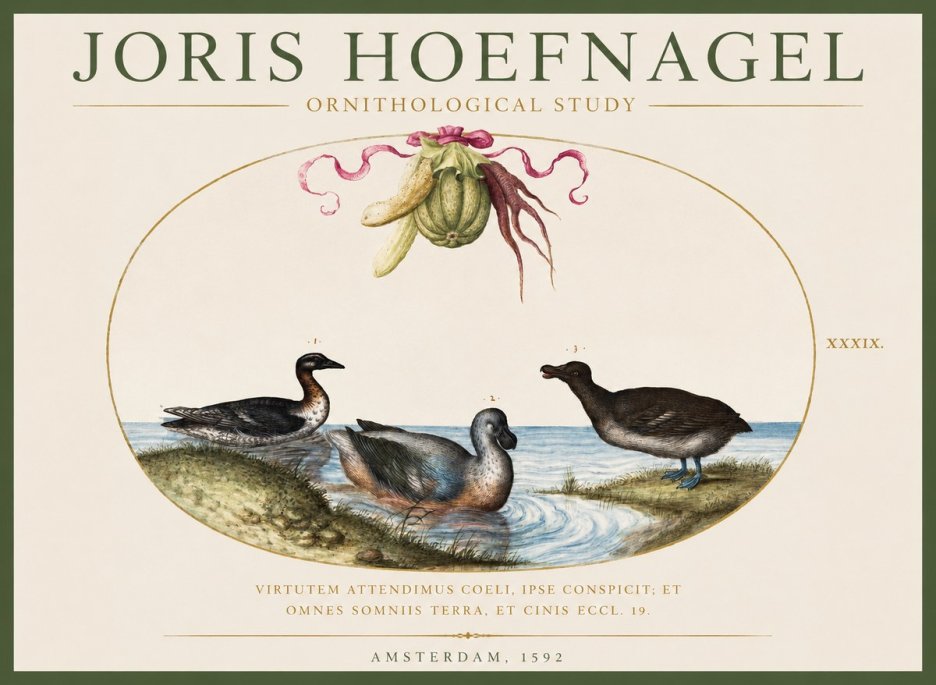 Joris Hoefnagel Ornithological Study No1 - Poszter
