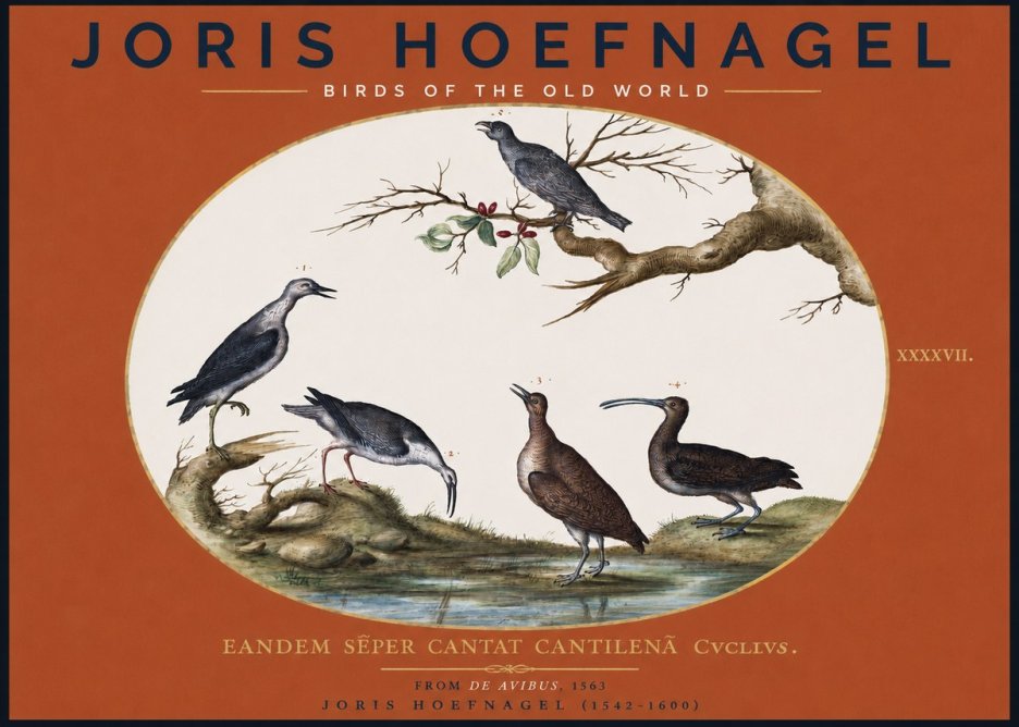Joris Hoefnagel Birds of the Old World No2 - Poszter