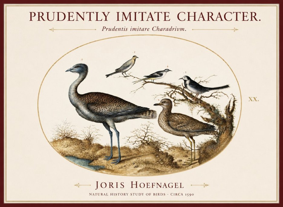 Joris Hoefnagel Prudently Imitate Character. No1 - Poszter